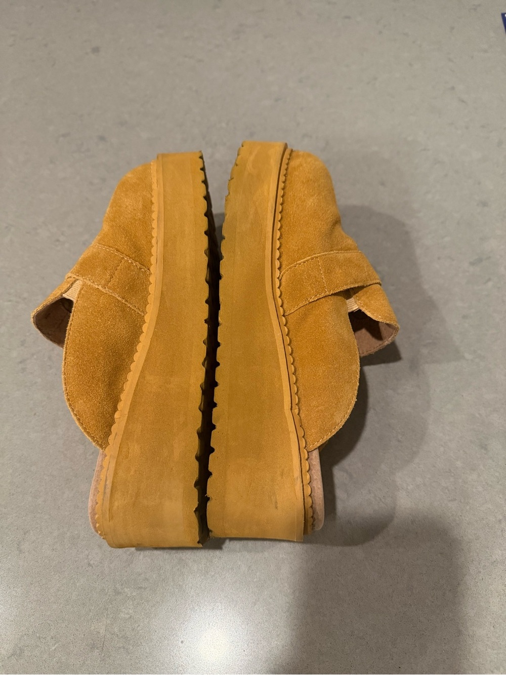 Seychelles Mustard Suede Platform Mule with Buckle Size 8 Worn once - Picture 9 of 13